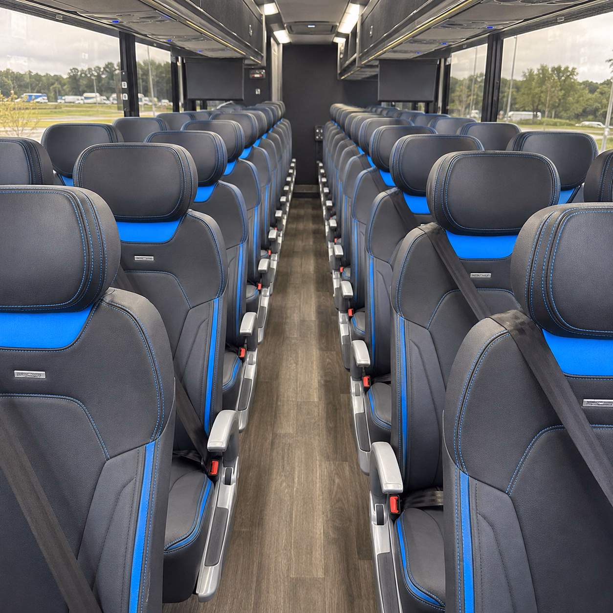 panama city charter bus interior