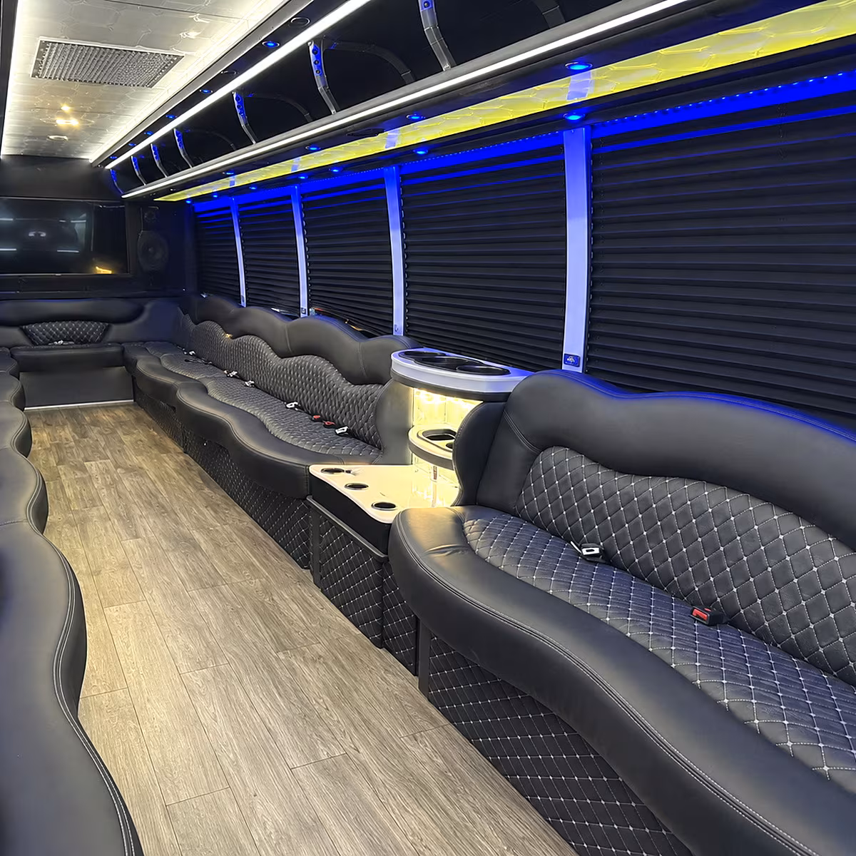 panama city party bus rental interior